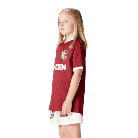 British and Irish Lions Junior Rugby Shirt Red - Model Side