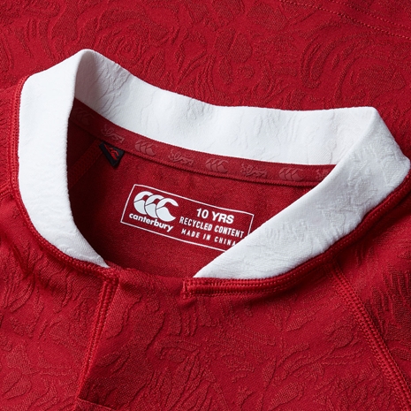 British and Irish Lions Junior Rugby Shirt Red - Collar