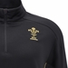 Wales Mens Travel 1/4 Zip Fleece - Black 2025 - WRU 