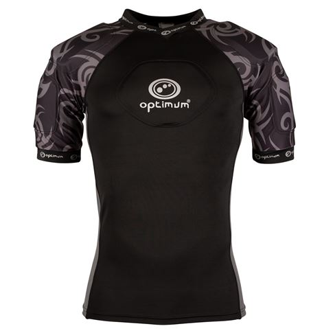 Optimum Razor Body Armour Black Silver - Front Optimum Razor Body Armour Black Silver - Front