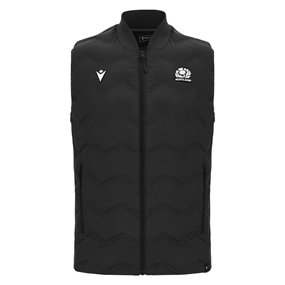 Scotland Mens Athleisure Gilet Black - 24/25 - Front