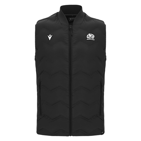 Scotland Mens Athleisure Gilet Black - 24/25 - Front Scotland Mens Athleisure Gilet Black - 24/25 - Front