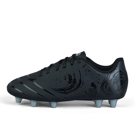 Canterbury Junior Phoenix Genesis Team Firm Ground Rugby Boots - Black