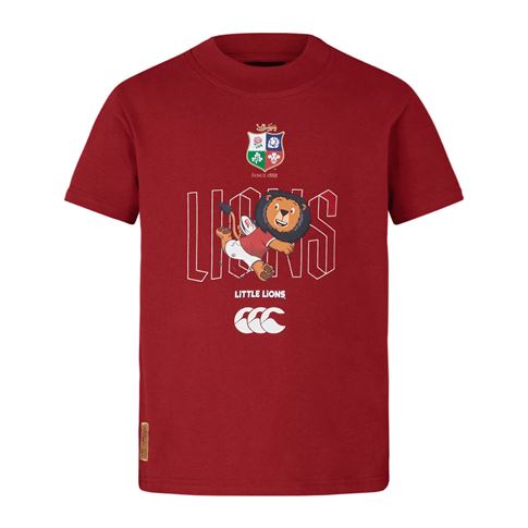 British and Irish Lions Infant Little Lions T-Shirt Red - Front British and Irish Lions Infant Little Lions T-Shirt Red - Front