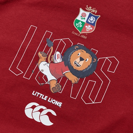 British and Irish Lions Infant Little Lions T-Shirt Red - Graphic