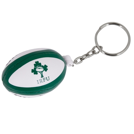 Gilbert Ireland Rugby Ball Keyring - Front