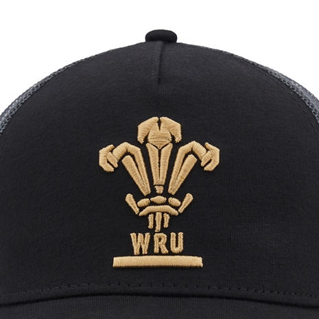 Wales Adults Trucker Baseball Cap - Black 2025 - WRU