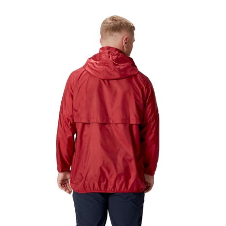 British and Irish Lions Mens Lightweight Rain Jacket Red - Model Back British and Irish Lions Mens Lightweight Rain Jacket Red - Model Back