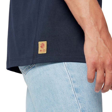 British and Irish Lions Mens Cotton T-Shirt Navy - Model Hem