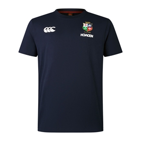 British and Irish Lions Mens Cotton T-Shirt Navy - Front