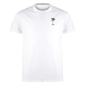 Fiji Mens Classic Printed T-Shirt White - Front