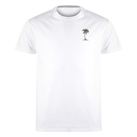 Fiji Mens Classic Printed T-Shirt White - Front Fiji Mens Classic Printed T-Shirt White - Front