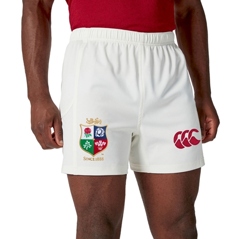 British and Irish Lions Mens Match Shorts - Cream - Model Front