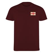 Georgia Mens Classic Printed T-Shirt Burgundy - Front