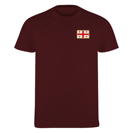 Georgia Mens Classic Printed T-Shirt Burgundy - Front Georgia Mens Classic Printed T-Shirt Burgundy - Front