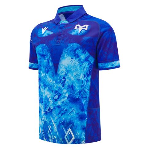 Ospreys Mens Euro Rugby Shirt Short Sleeve 24/25 - Front Ospreys Mens Euro Rugby Shirt Short Sleeve 24/25 - Front