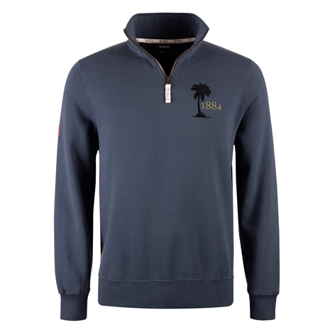 R1823 Fiji 1884 Quarter Zip Top - Petrol Blue R1823 Fiji 1884 Quarter Zip Top - Petrol Blue