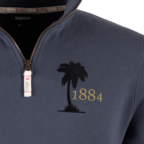 R1823 Fiji 1884 Quarter Zip Top - Petrol Blue R1823 Fiji 1884 Quarter Zip Top - Petrol Blue