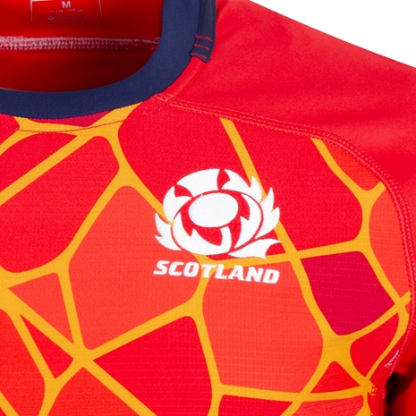 Scotland Junior Rugby Training Jersey - Red - 2025 Thistle