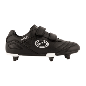 Optimum Kids Razor Velcro SG Rugby boots Black and Silver - Outstep