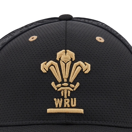 Wales Adults Baseball Cap Curve Visor - Black 2025 - WRU