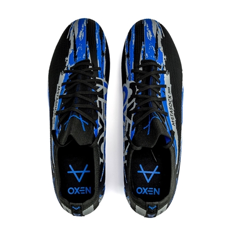 Oxen Adults Metasock Mix Stud Rugby Boots-Black/Blue - Top