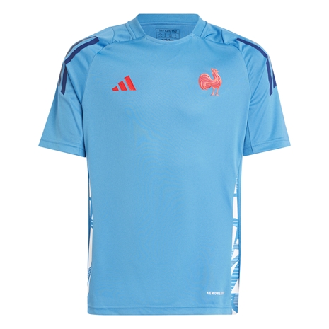 France adidas Junior Performance T-Shirt - Focus Blue 2024 - Front