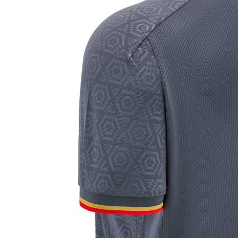 Wales Mens Travel Poly Polo - Grey 2025 - Sleeve