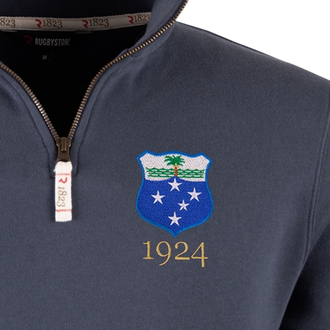 R1823 Samoa 1924 Quarter Zip Top - Petrol Blue