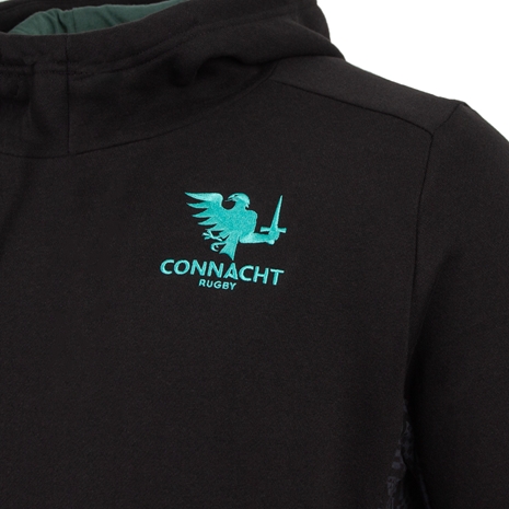 Connacht Kids Hoodie Black 2025 - Eagle