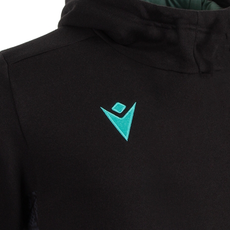 Connacht Kids Hoodie Black 2025 - Macron