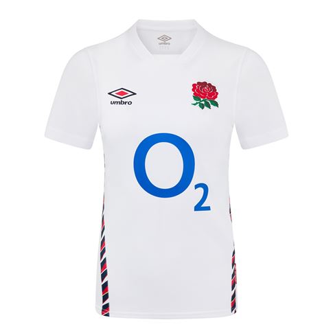 England Womens Home Red Roses Rugby Shirt - 2025 - Front England Womens Home Red Roses Rugby Shirt - 2025 - Front