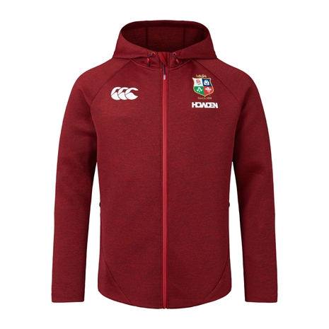 British and Irish Lions Mens Everest Hoody Red - Front