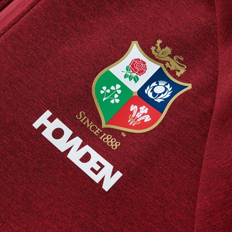 British and Irish Lions Mens Everest Hoody Red - Lions Crest