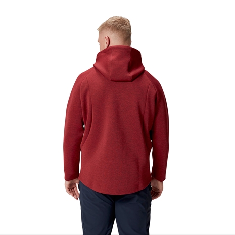 British and Irish Lions Mens Everest Hoody Red - Model Back