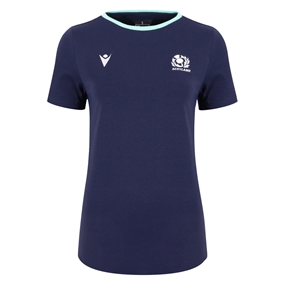 Scotland Womens Cotton Shirt Navy 2025 Front