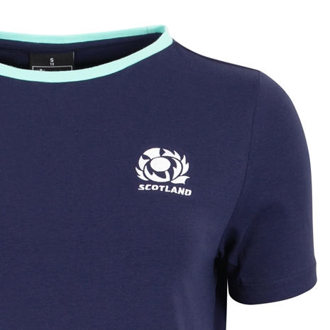 Scotland Womens Cotton Shirt Navy 2025 Thistle