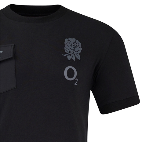 England Mens Presentation T-Shirt - Black - 2025 - RFU
