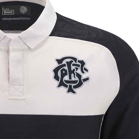 barbarians mens home rugby shirt detail