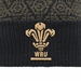 Wales Adults Pom Pom Beanie - Black 2025 - WRU 