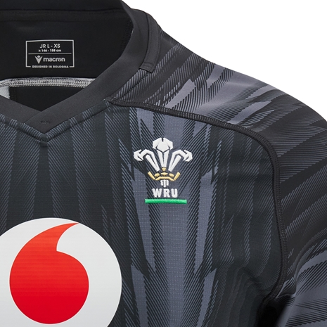 Wales Kids Training Rugby Jersey - Black 2025 - WRU