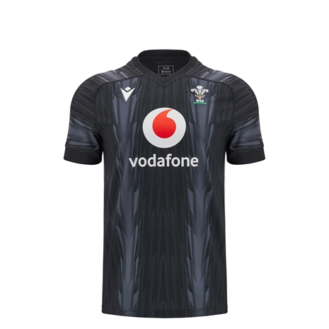 Wales Kids Training Rugby Jersey - Black 2025 - Front