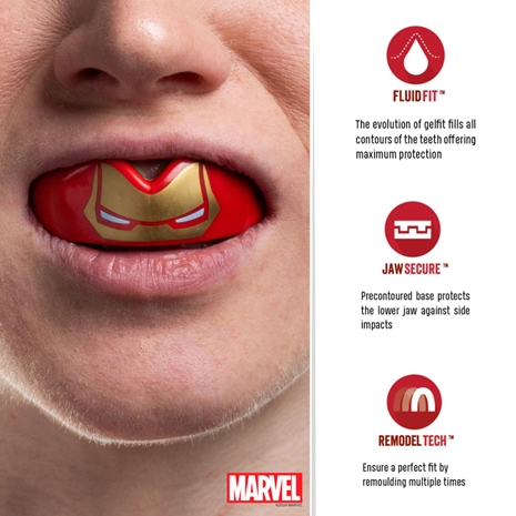 SafeJawz Marvel Iron-Man Mouthguard Bottom Feature Image