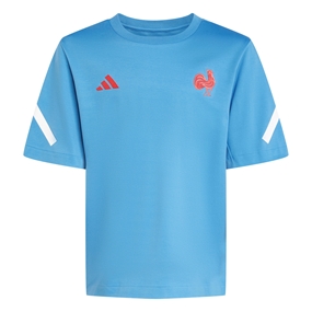 France adidas Junior Travel T-Shirt - Focus Blue 2024 - Front