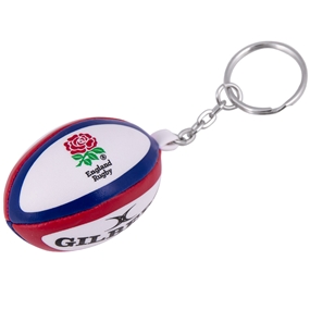 Gilbert England Rugby Ball Keyring - Front