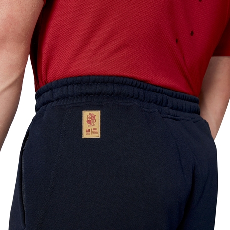 British and Irish Lions Mens Fleece Shorts Navy - Model Waist Back