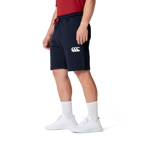 British and Irish Lions Mens Fleece Shorts Navy - Model Side