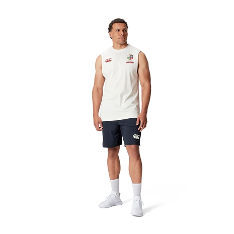 British and Irish Lions Mens Tank Cream - Model