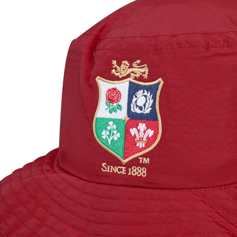 British and Irish Lions Wide Brim Hat Red - Badge