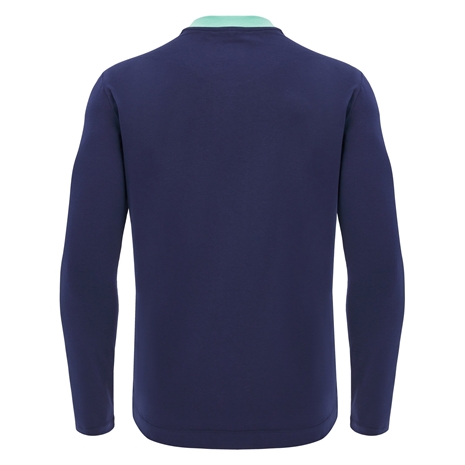 Scotland Mens Travel Cotton T-Shirt - Navy - Long Sleeve 2025 - Back